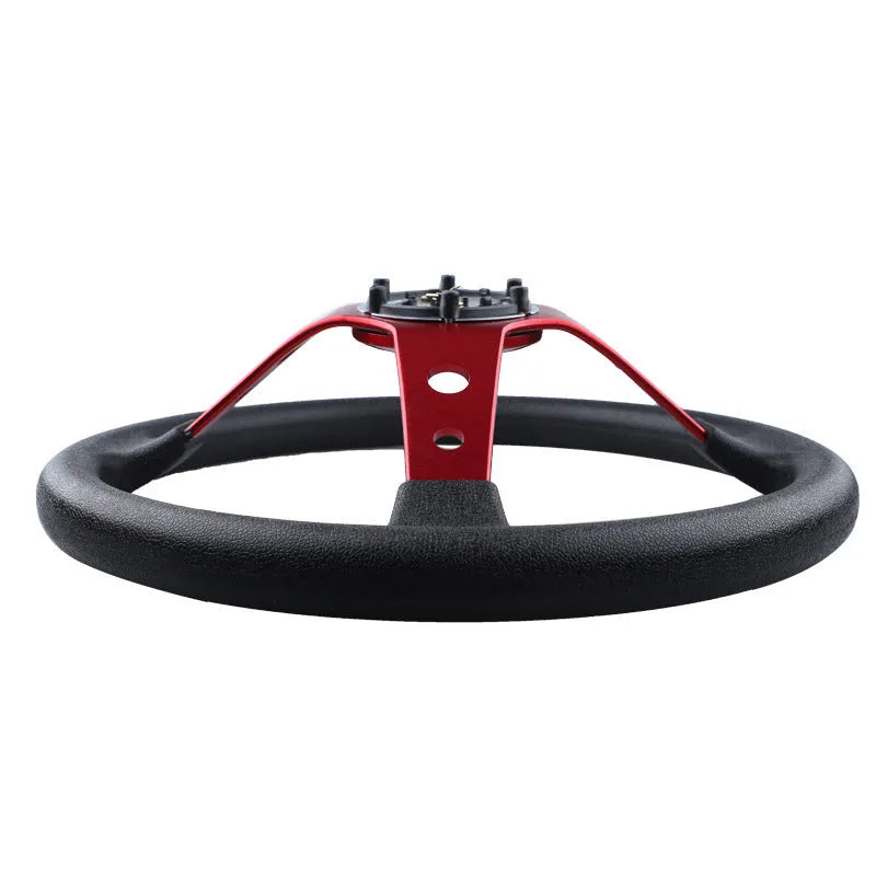 General car modified PU steering wheel in black for 70mm hole spacing fit