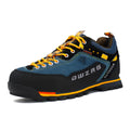 Men's hiking shoes with shock absorber cushioning available in red and yellow sizes 39 to 46