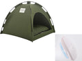 Pet tent cooling mat bed with cushion for dog or cat, military green, portable travel pet bed in L size