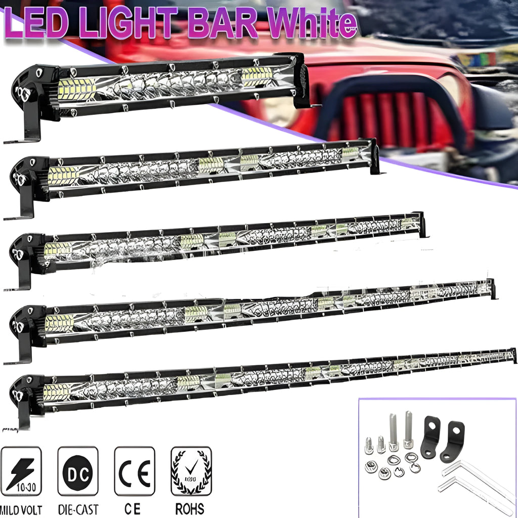 Aluminium alloy LED strip light for vehicle mounting in three length options