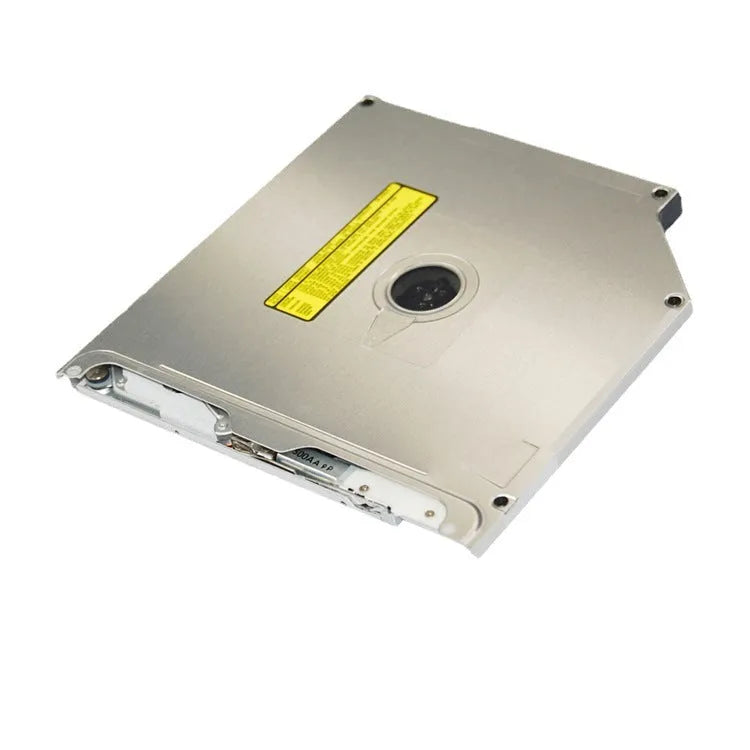 MacBook Pro 13 laptop built-in optical drive with silver housing showing SATA connection interface