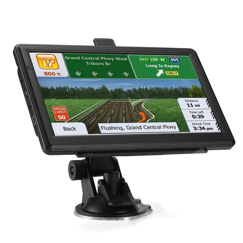 7 inch portable car GPS navigation device with touch screen and mounting bracket