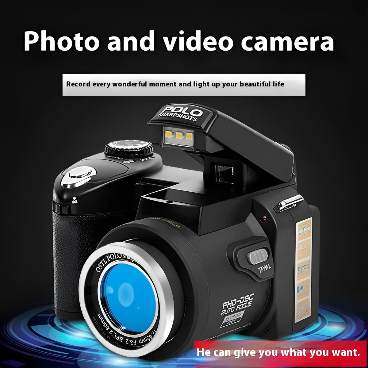 Telephoto Digital Camera D7100 with 24x optical zoom, 3.0 inch LCD screen, and multi-lens kit for tourism