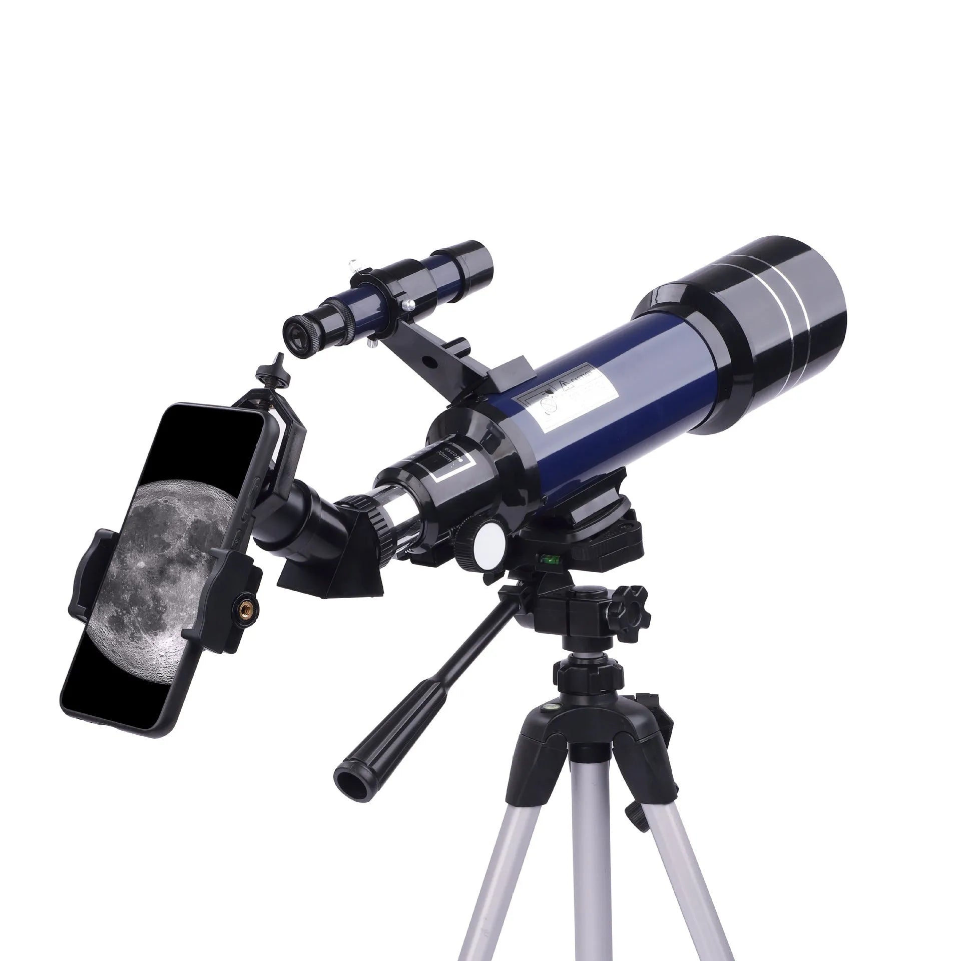 Children's dark blue astronomical telescope with tripod and 16X-66X magnification for celestial observation