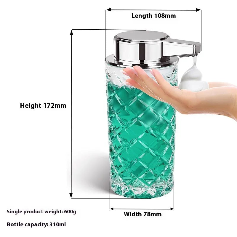 Automatic sensor soap dispenser with silver-plated PET shell and Type-C charging port