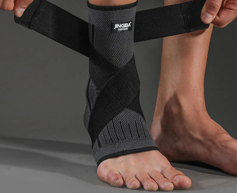Sports ankle support brace in black, green or orange for basketball running mountaineering