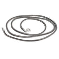 Men's 925 sterling silver distressed dragon bone necklace on 45cm chain, silver colour