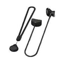 M9 wired monitoring earphone with TPU cable, ABS housing, and included adapters on a surface