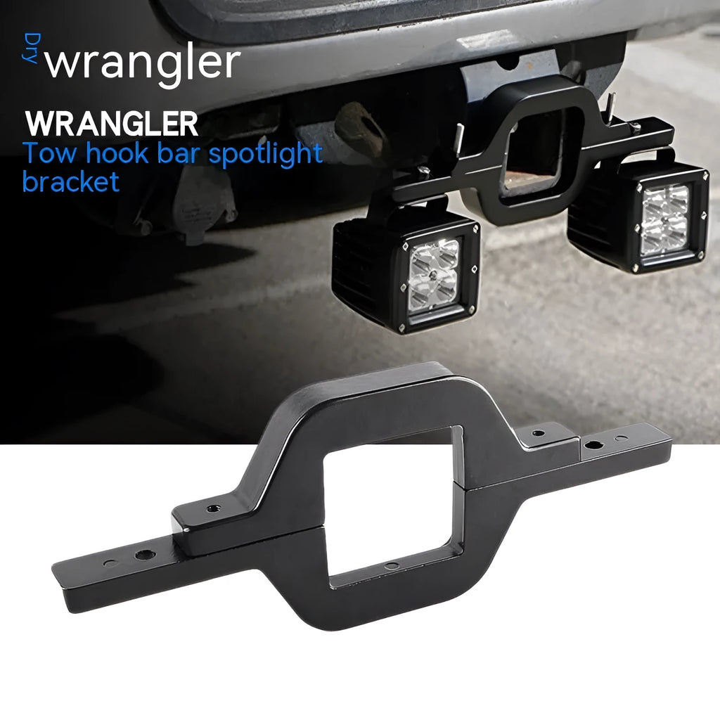 Black aluminium alloy reversing light bracket for Jeep Wrangler off-road vehicles