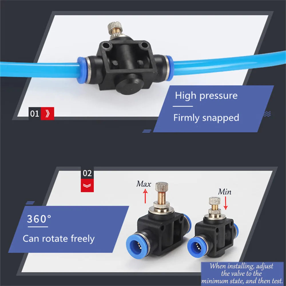 Turbo car blow-off valve decompression ornament kit with doll, pressure valve, and installation tubes