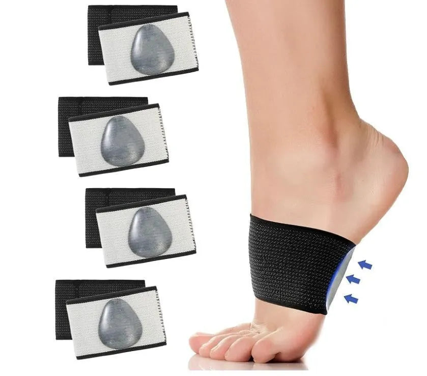 Elastic foot bandage with heart-shaped design for arch support