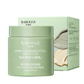 Tea mud cleansing clay facial mask in container with daub-type application