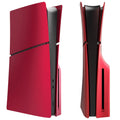 PS5 Slim replacement shell enclosure in ABS plastic showing colour options including blue, black, red, and silver
