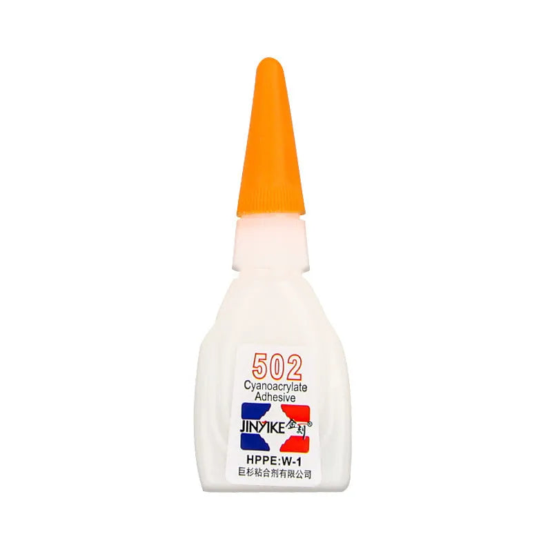 Tube of instant strong shoe repair glue in 3g and 8g sizes for fixing soles and heels.