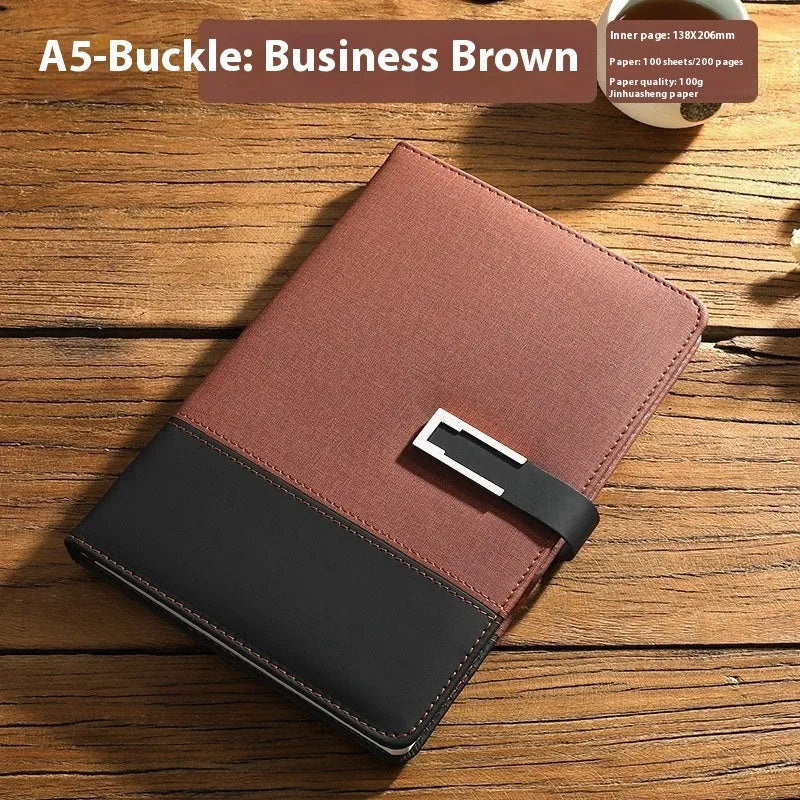 A5 soft leather notebook in multiple colours with wood-free paper pages
