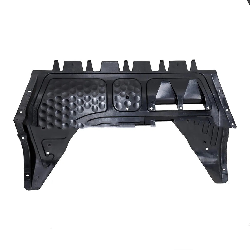 Black engine lower guard plate for Volkswagen Beetle 12-17 and Jetta 13-16 with OEM part 5C0825237D