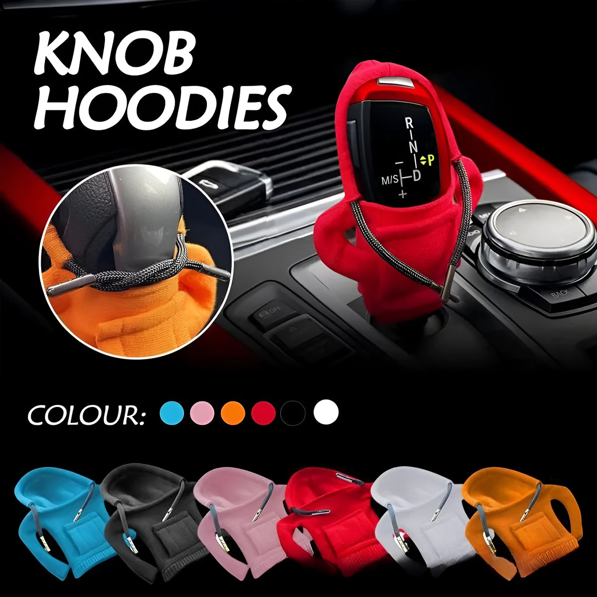 Dutch velvet car gear shift knob cover and handbrake sleeve in multiple colour options.