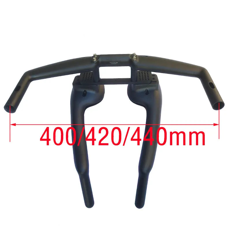 New Field Car carbon fibre TT bicycle handlebar in black matte finish, showing aero extensions