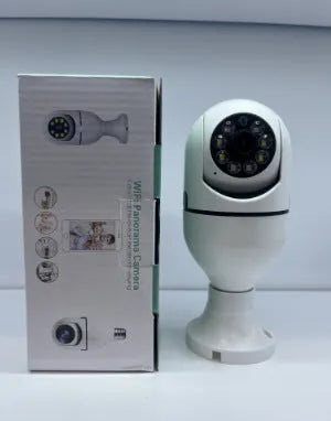 Wireless wifi security bulb camera with 1080p definition and full colour night vision in compact design