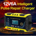 12V 6A automobile battery charger with US plug in red, part of RX-04 series
