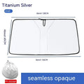 Titanium silver NC fabric car front shield sun shade for heat insulation