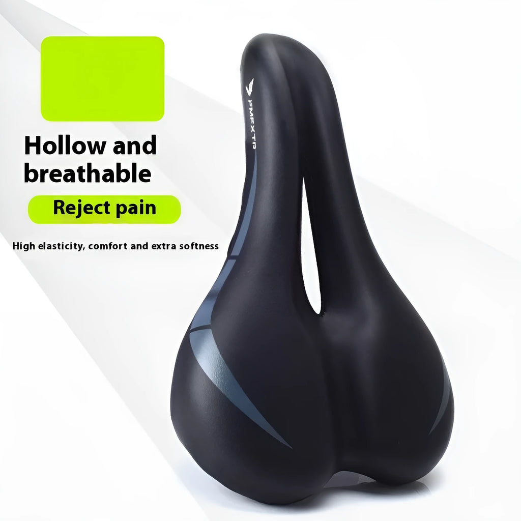 Bicycle seat cushion with hollow centre, dimensions 270mm by 180mm, for double rail seat posts.