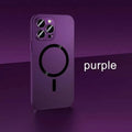 Aluminium alloy frame iPhone case with magnetic closure showing lens protector detail