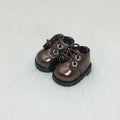 17cm doll replacement shoes in multiple colours including black boots, pink heels, and white leather shoes