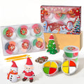 Christmas coloured clay set for children aged 4-6 with resin modelling clay and Christmas theme pack