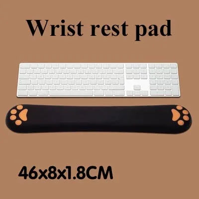 Cat's claw memory foam keyboard hand support wrist pad with non-slip base in blue colour