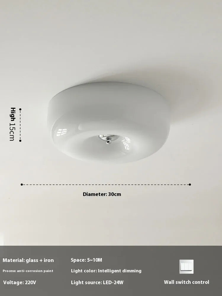 American style cream colour bedroom ceiling lamp with three-colour light function