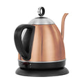 Gold automatic stainless steel kettle with touch control panel and 1.0L capacity marking