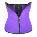 Neoprene body shaping belly band in black for waist training and yoga, with adjustable fit