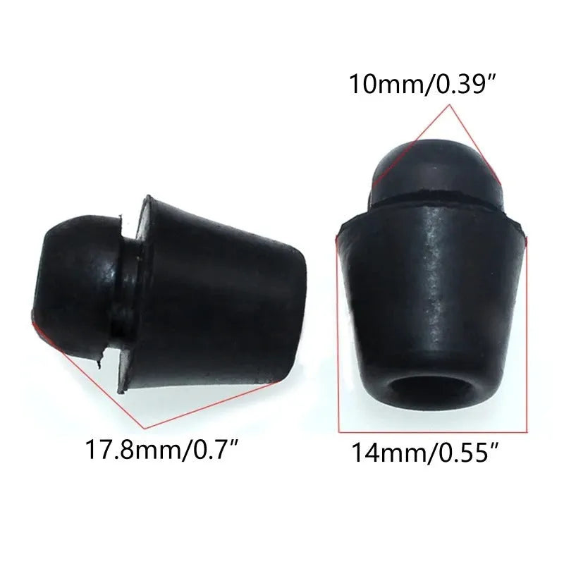 Ten rubber automobile buckle buffer clips for vibration damping in vehicle applications