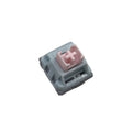 Four Dew Axis-4 windowed candle-cutting design mechanical keyboard switches showing dew colour.