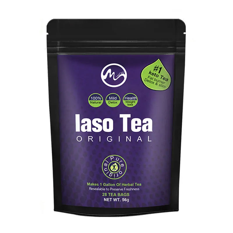 Packet of sugar-free instant slimming tea powder for cold water preparation