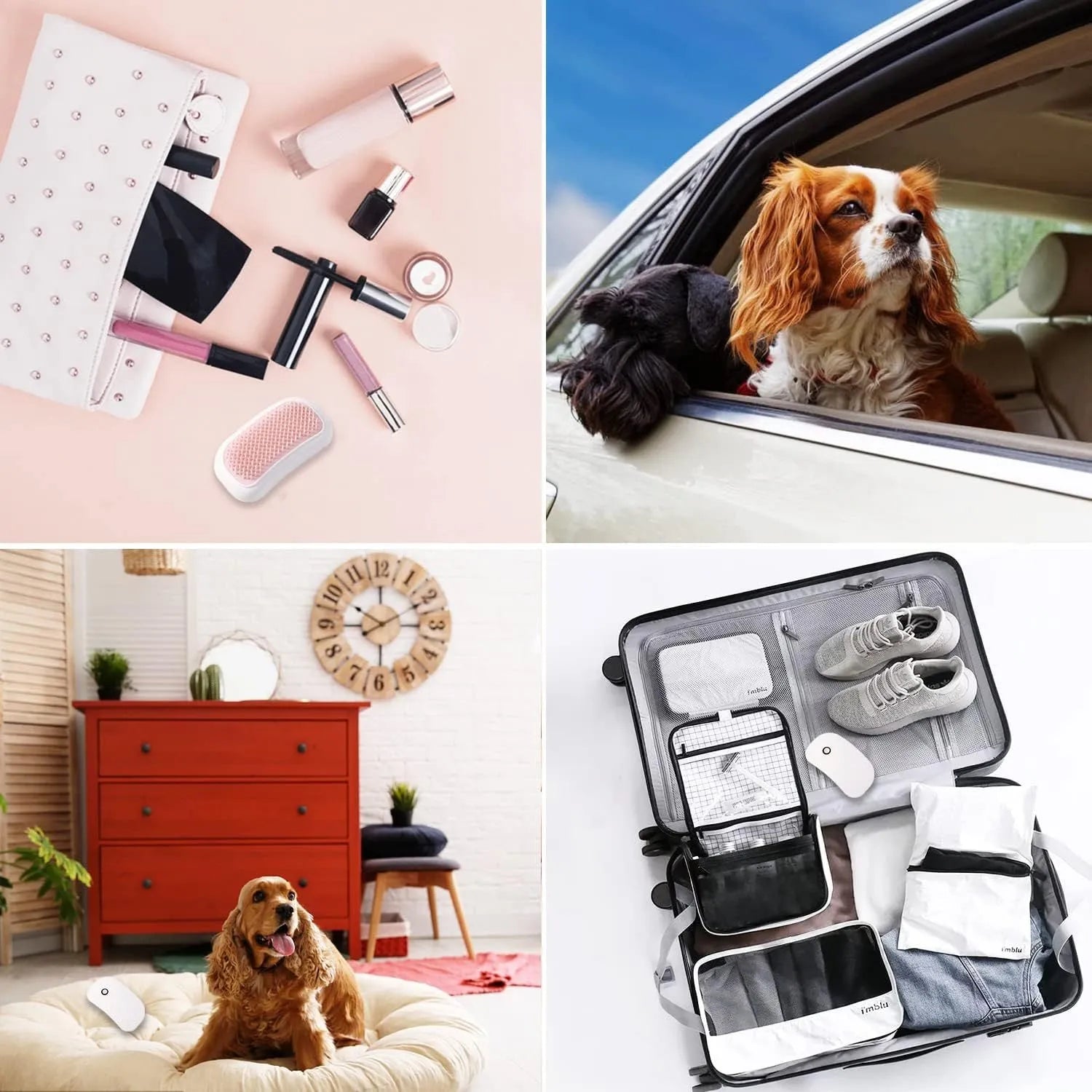 Pink electric pet massage brush with TPE comb teeth for cat and dog grooming
