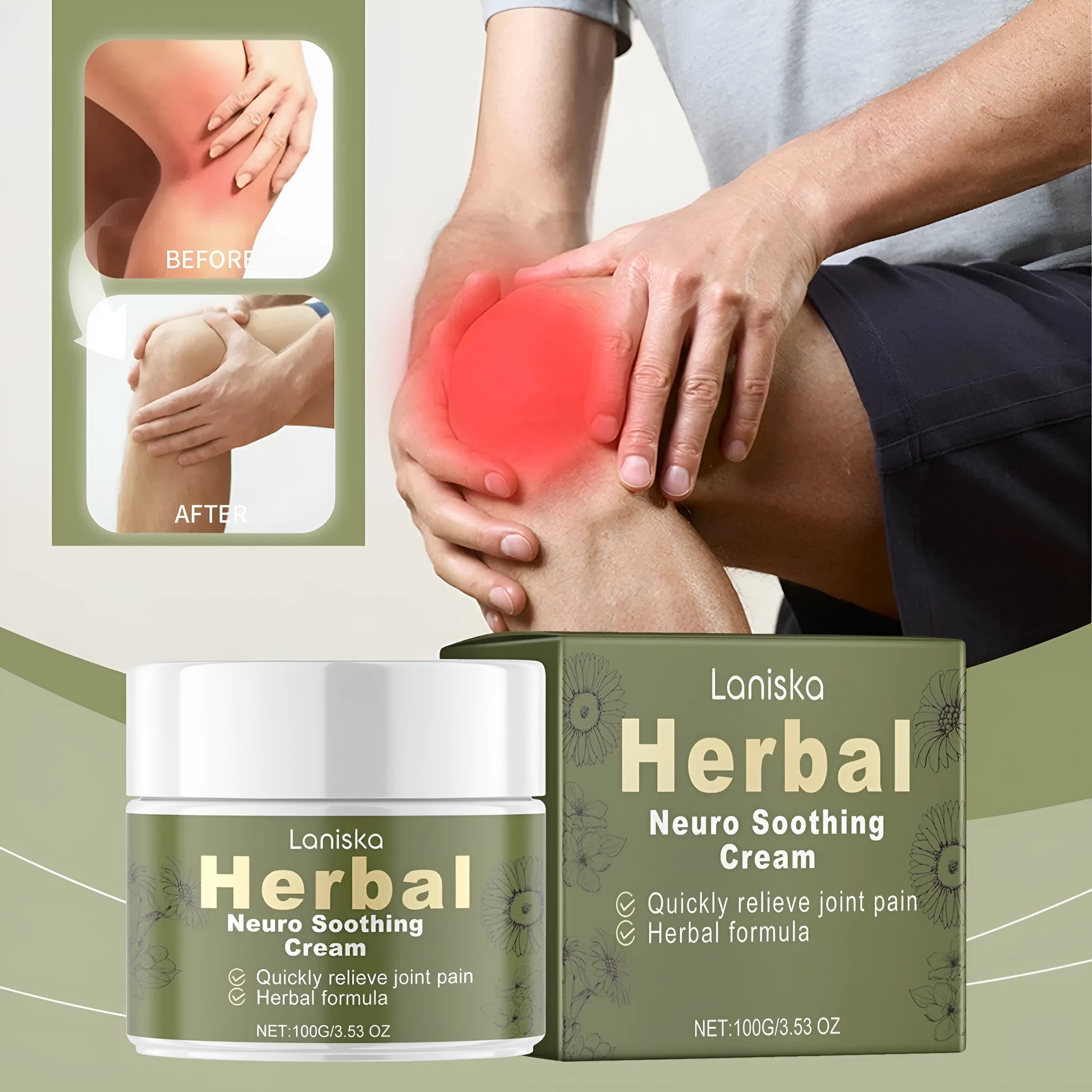 100g tube of external body care cream with arnica, pepper and mugwort root.