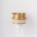ABS plastic facial cleanser foam pump with large pump head in choice of metallic finishes