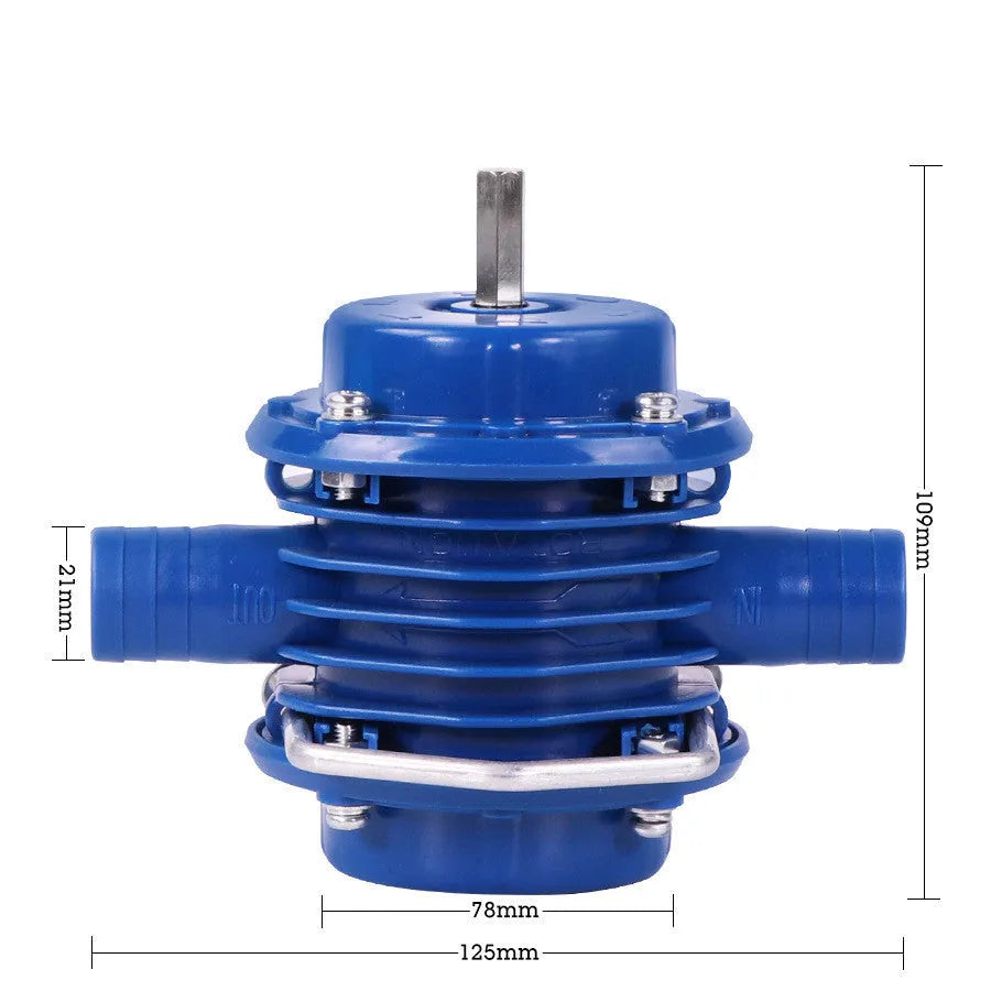 Electric drill water pump silver colour with universal connection for garden pumping