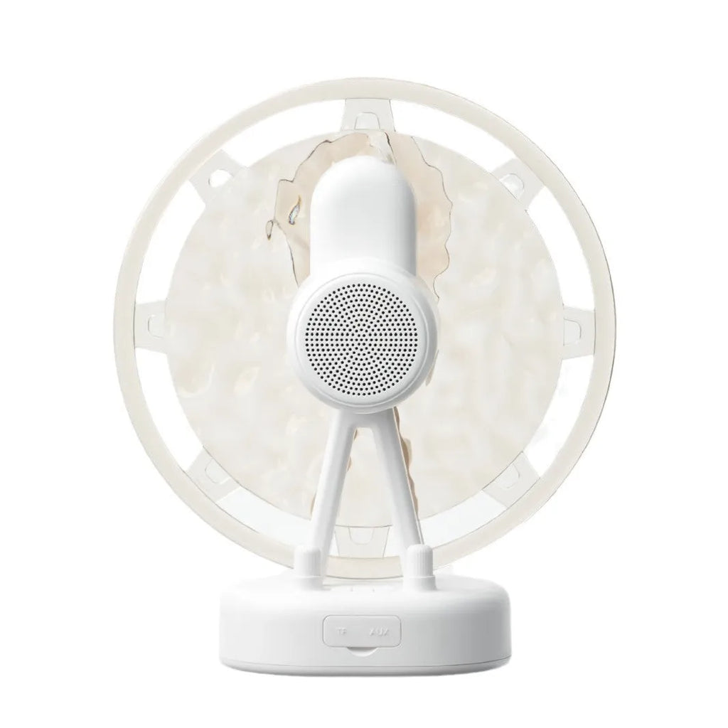 Ferris wheel design Bluetooth speaker with colourful water ripple lighting in pink or white colours