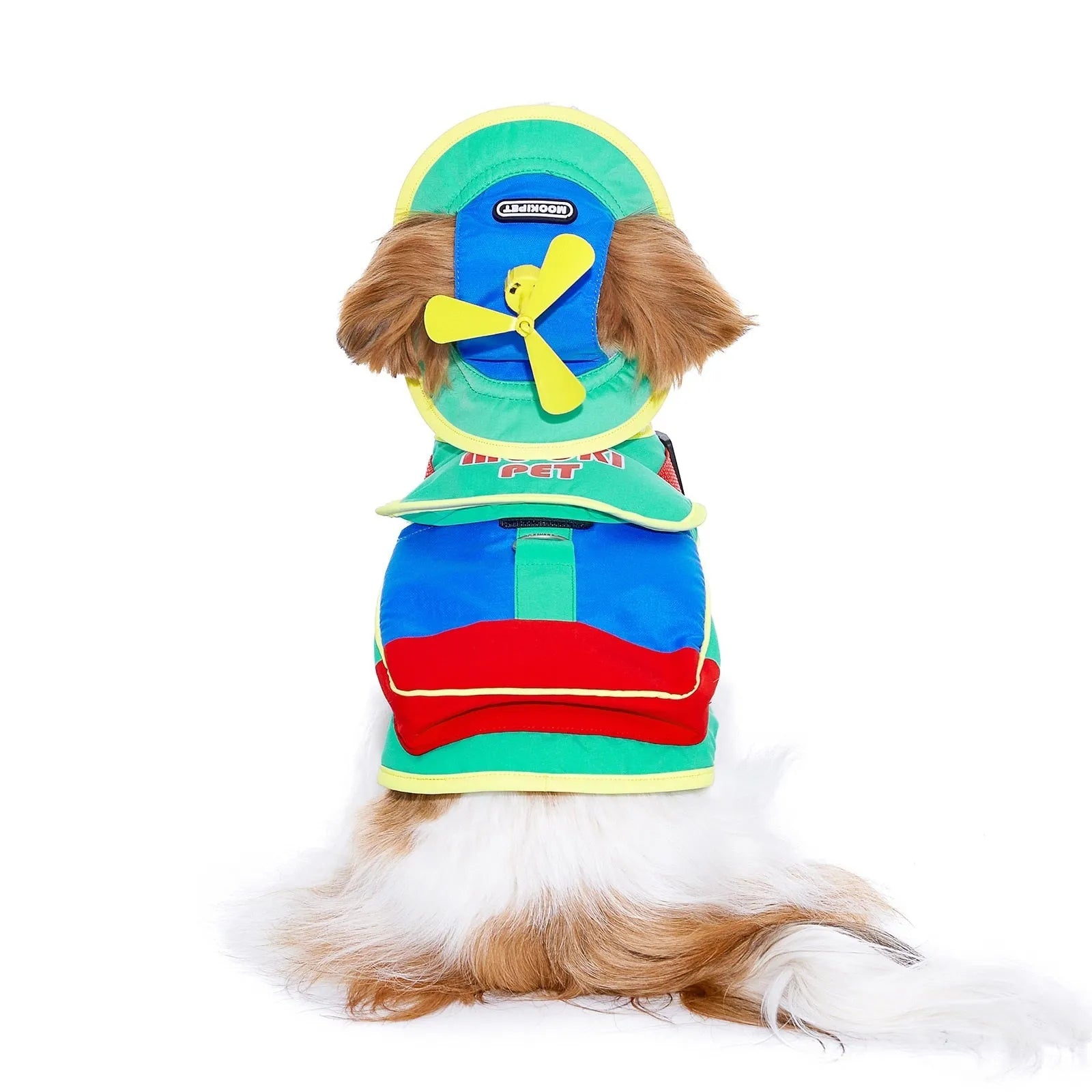 Mookipet green 100% polyester fibre pet traction strap on a white background, showing adjustable sizing for dogs and cats.