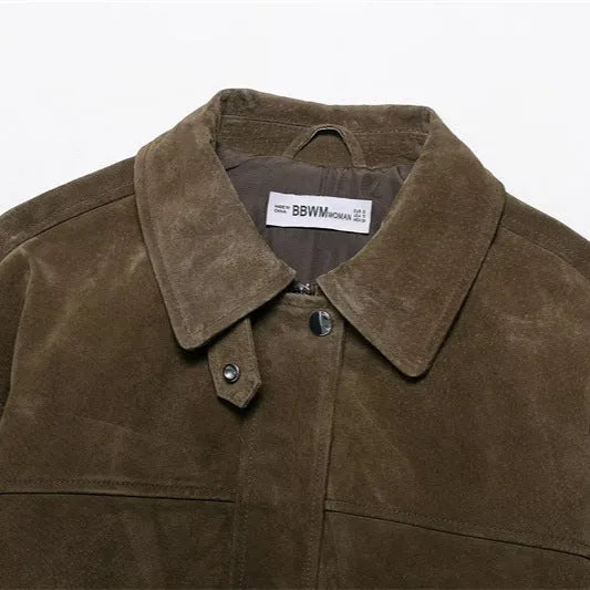 Women's PU leather jacket in regular fit with Asian sizing options