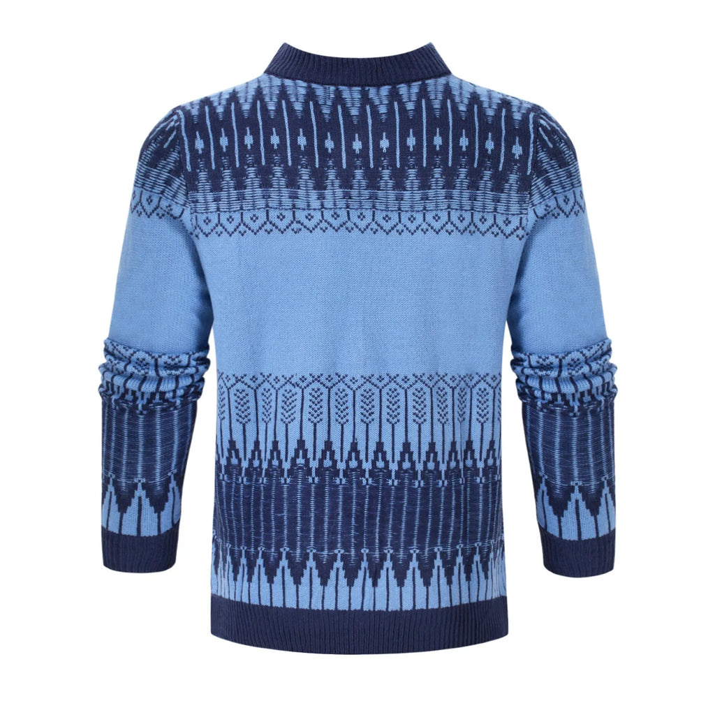 Men's knitted long-sleeved pullover sweater for winter in various sizes and styles.