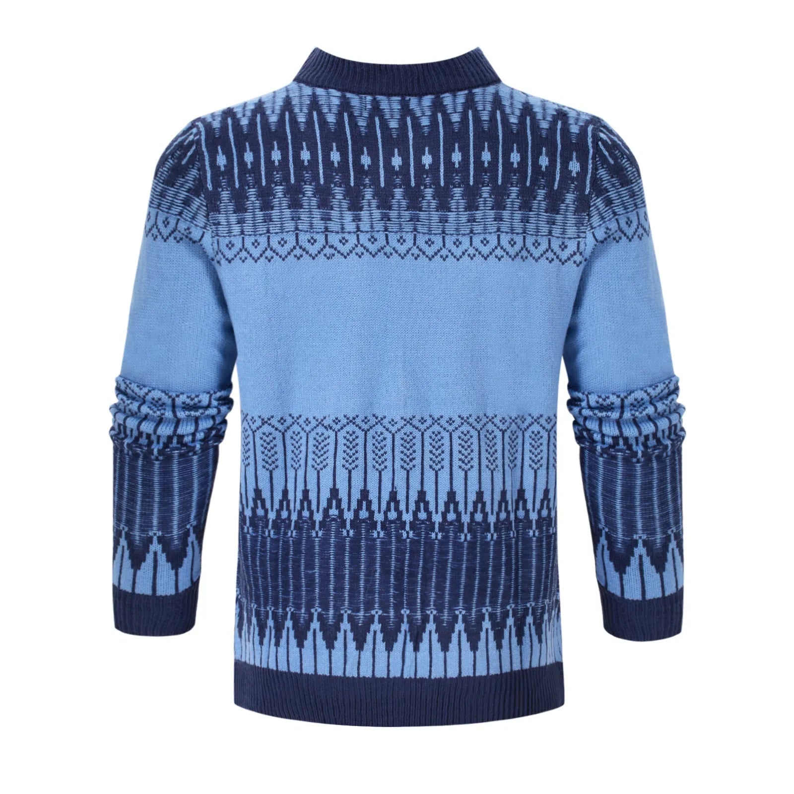 Men's knitted long-sleeved pullover sweater for winter in various sizes and styles.