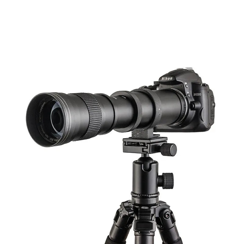 420-800mm manual focus telephoto zoom camera lens with metal barrel and 67mm filter thread