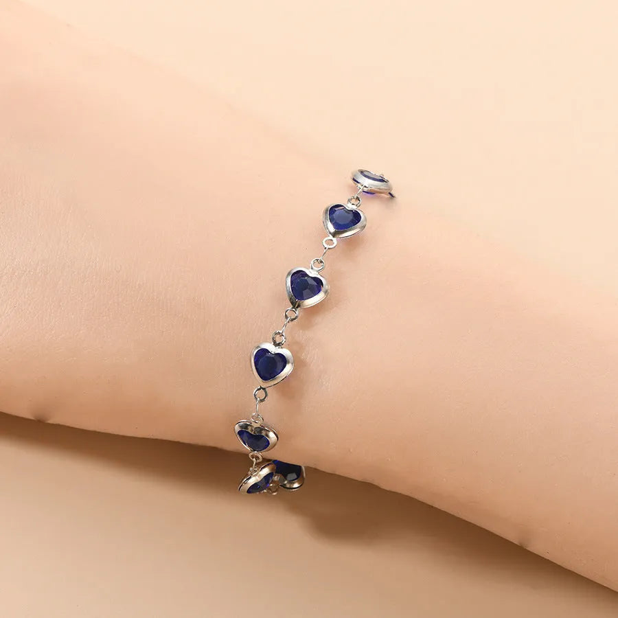 Devil's Eye geometric heart stainless steel bracelet in one of six electroplated colours.