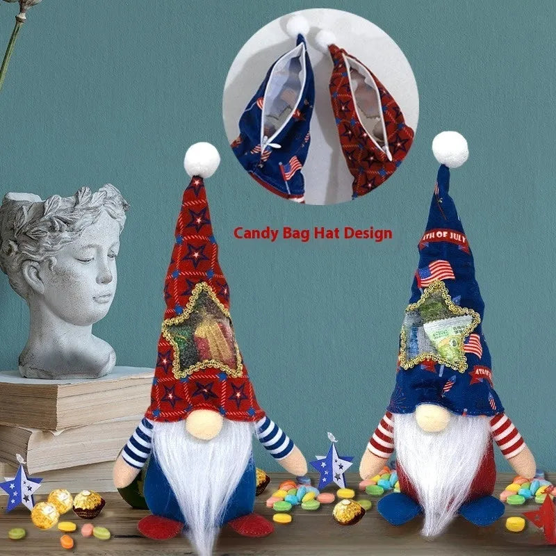 Two faceless Rudolf baby doll cloth ornaments measuring 32cm by 12cm for Christmas decoration