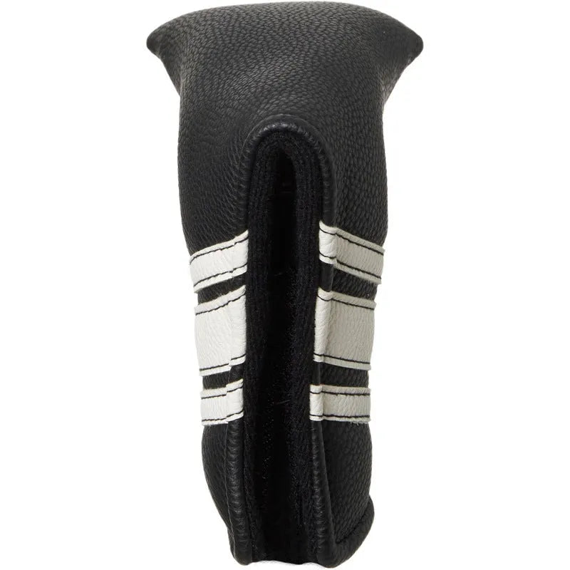 Black PU leather golf push rod cover for protecting club shafts