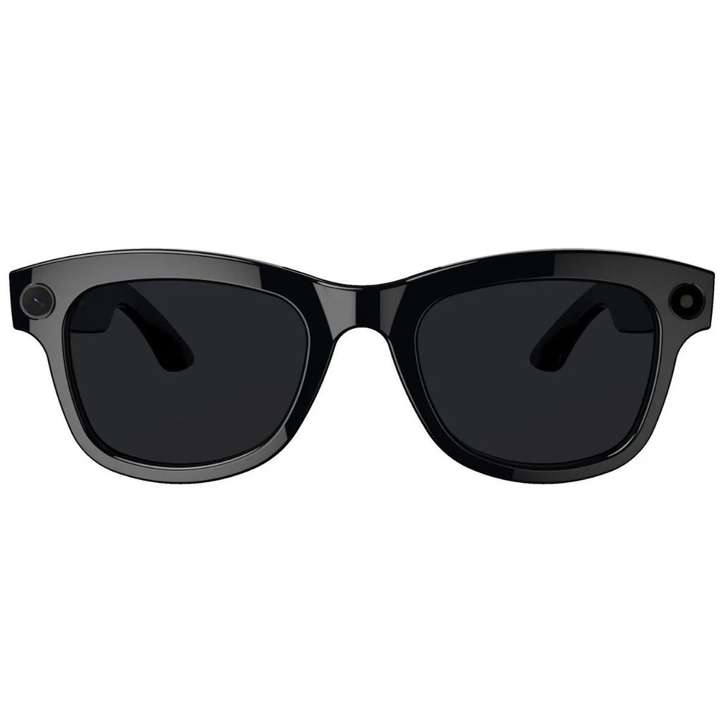 M01 AI translation glasses with HD camera in black and transparent lens options